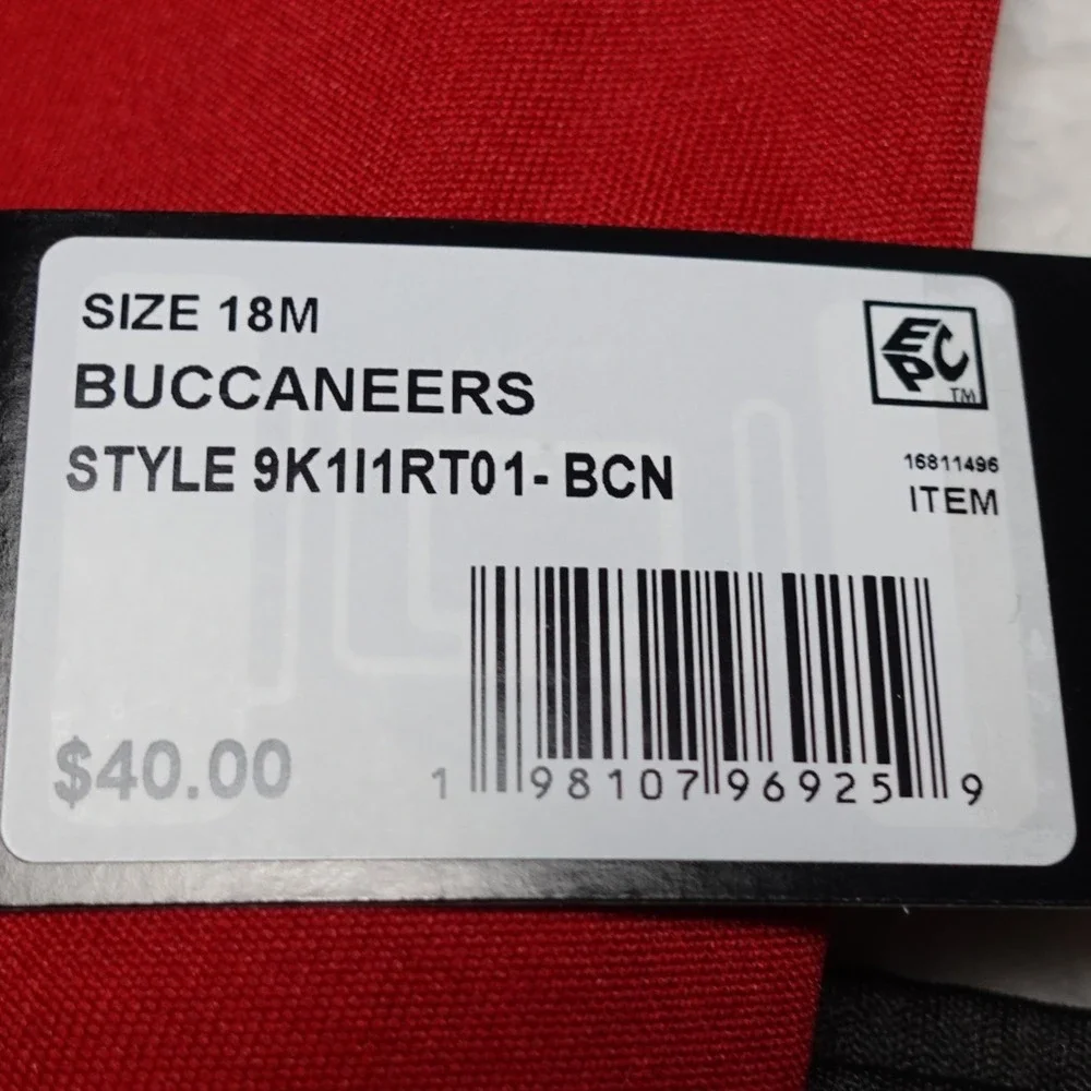 NFL Tampa Bay Buccaneers Jersey & Pants Set Baby 18M Red Black 9K1I1RT01-BCN